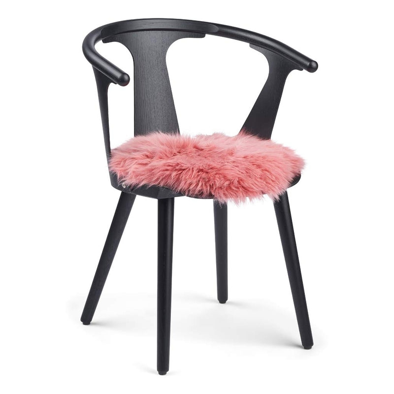 CORAL COLLECTION Seat Cover, Long-Wool New Zealand Sheepskin, Round 38cm.
