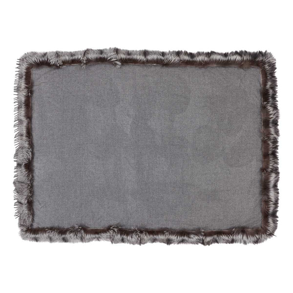 Cashmere tæppe med ræv | 130x200 cm.