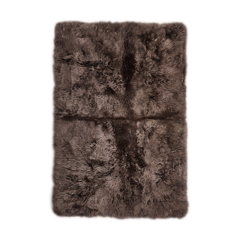NC Living Designertæppe af New Zealandsk Lammeskind | Langhåret | 120x180 cm. Design Rugs Mørkebrun