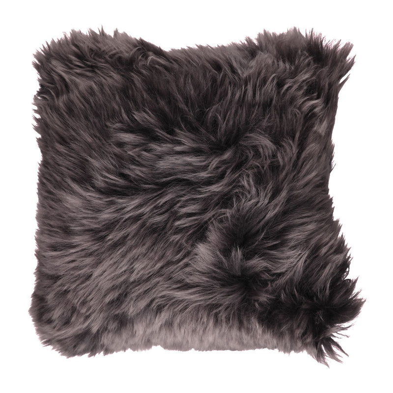 NC Living New Zealandsk Lammeskindspude | Langhåret | 35 x 35 cm. Cushions Mørkebrun
