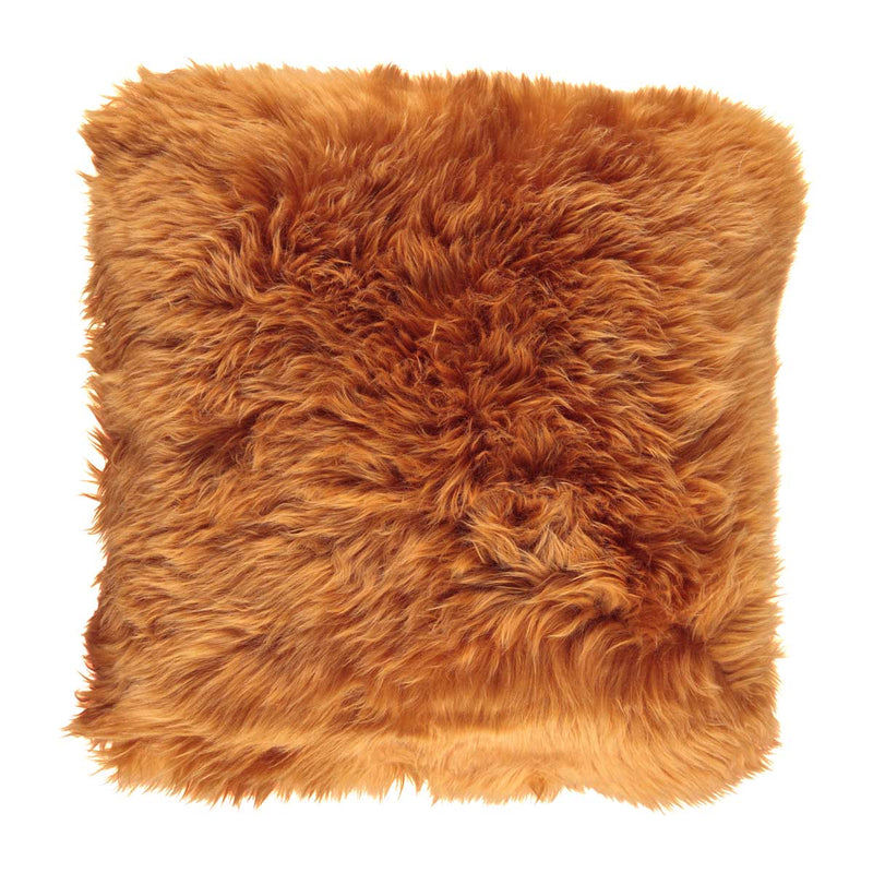 NC Living New Zealandsk Lammeskindspude | Langhåret | 35 x 35 cm. Cushions Rust