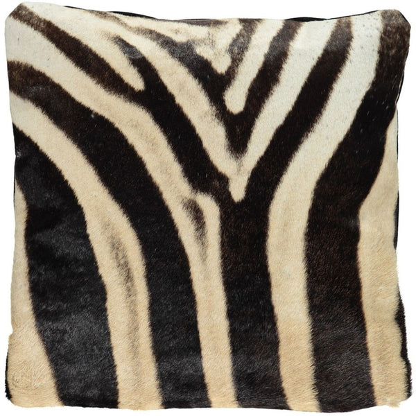 Sydafrikansk Zebraskindspude | 40x40 cm.