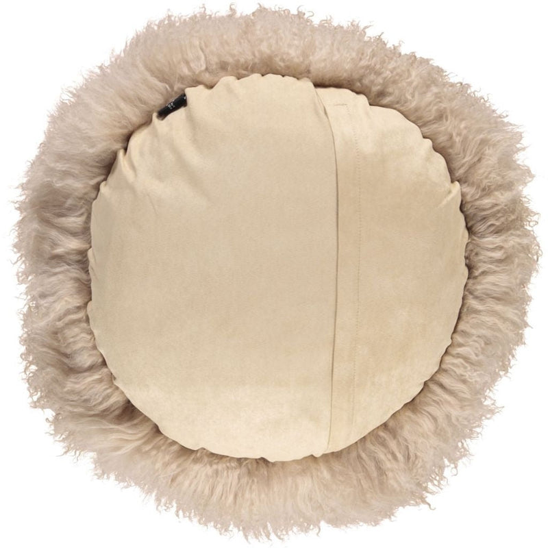 NC Living Tibetansk Lammeskindspude | Rund | Ø62 Cushions Sand